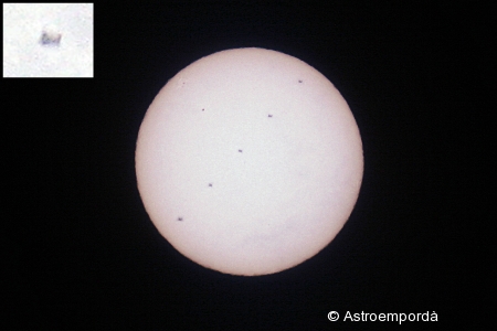 Trànsit de la ISS pel sol 19/08/2012