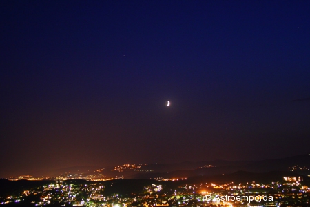 Saturn, mart, spica i la lluna