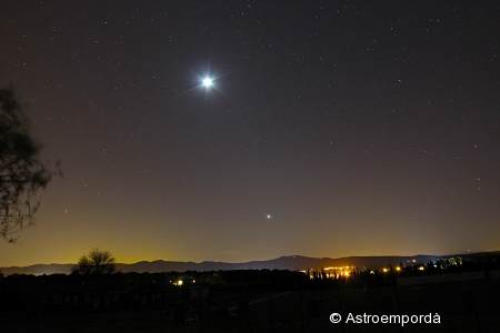 Venus i mart, amb la lluna