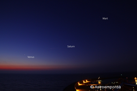 Venus, Saturn i Mart a l'alba