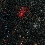 Cúmul M52, nebulosa de la bombolla NGC 7635 i NGC 7538