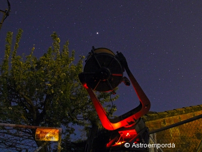 Telescopi C14 apuntant a Mart