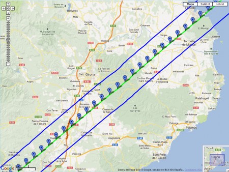 Visibilitat del trànsit de lluna del 28/01/2013