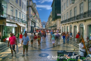 Rua Augusta, Lisboa, en HDR