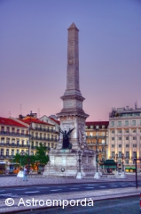 Plaça restauradores, Lisboa, en HDR