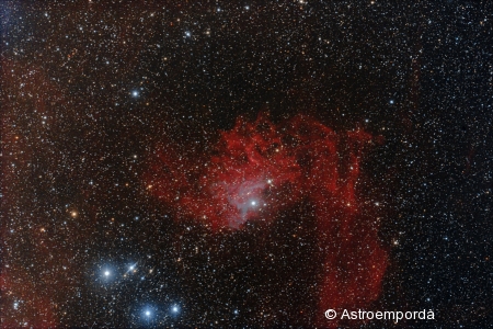 IC 405 Flaming star nebula